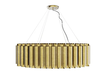 Lampada a sospensione in ottone artigianale Aurum III BRABBU