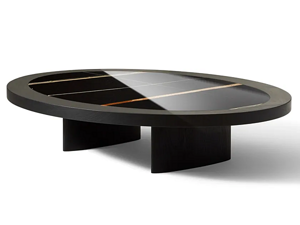 Tavolino da caffè ovale in legno CASSINA Monta fabbrica CASSINA dall'Italia. Foto №1
