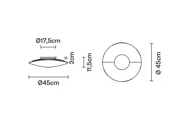 Applique da parete in vetro soffiato LED Fabbian Loop fabbrica Fabbian dall'Italia. Foto №6