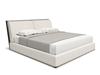 Letto matrimoniale con testata imbottita in tessuto GIORGETTI ADAM