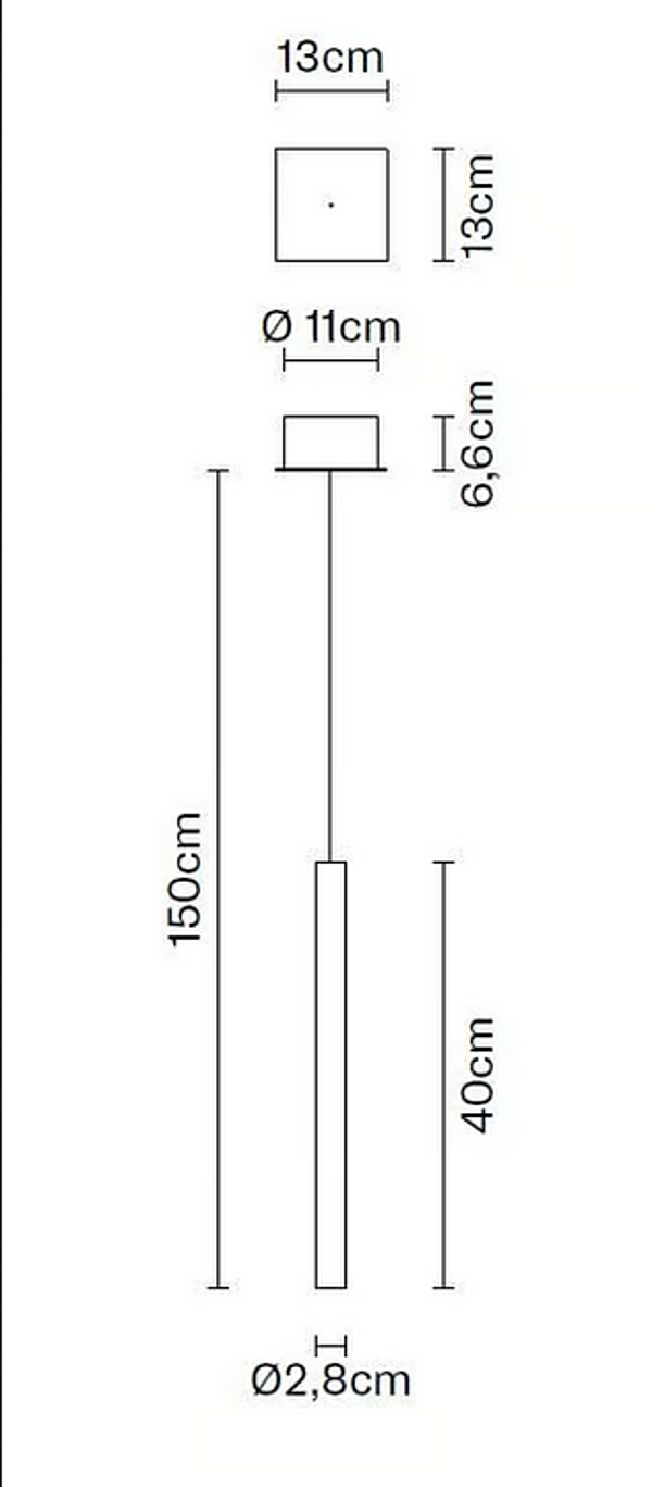 Lampada a sospensione in vetro borosilicato LED Multispot Tooby Fabbian fabbrica Fabbian dall'Italia. Foto №6