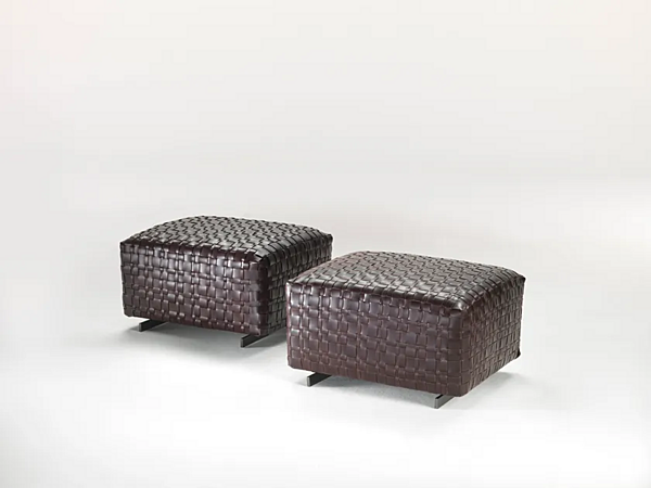 Pouf in pelle imbottita FLEXFORM Bangkok fabbrica FLEXFORM dall'Italia. Foto №3