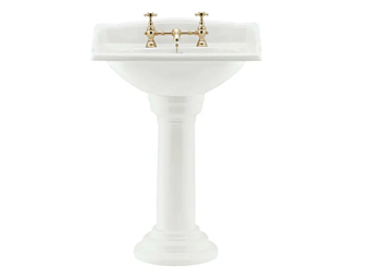 Lavabo in porcellana con piedistallo vittoriano Gentry Home