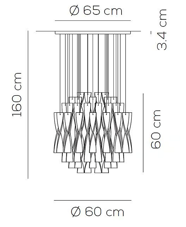 Lampada a sospensione in vetro di Murano AXOLIGHT Aura SP AURA 45, SPAURA60 fabbrica Axolight dall'Italia. Foto №10