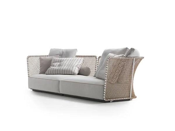 Divano angolare a due posti in acciaio inox e PVC per giardino FLEXFORM OASIS fabbrica FLEXFORM dall'Italia. Foto №1